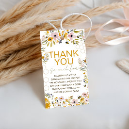 Honey Bee Wildflower Favor Thank You Tags ギフトタグ