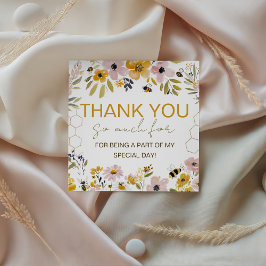 Honey Bee Wildflower Favor Thank You Tags フェイバータグ