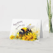 Honey Bee You are Bee-utiful誕生日 カード (正面)