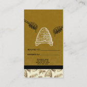 Honey Beehiveヴィンテージオーガニックフレンド参照 紹介カード (裏面)