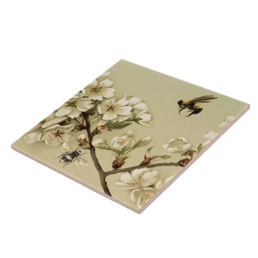 HONEY BEES AND WILD ROSES MONOGRAM タイル (側面)