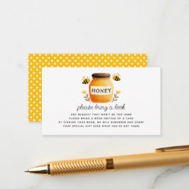 Honey & Bees Baby Shower Book Request エンクロージャーカード