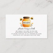 Honey & Bees Baby Shower Book Request エンクロージャーカード (正面)