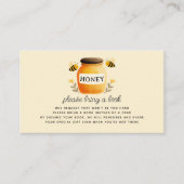 Honey & Bees Baby Shower Book Request エンクロージャーカード (正面)