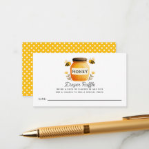 Honey & Bees Baby Shower Diaper Raffle Ticket 