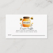 Honey & Bees Baby Shower Diaper Raffle Ticket エンクロージャーカード (正面)