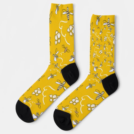 Honey Bees Crew Socks ソックス (左)
