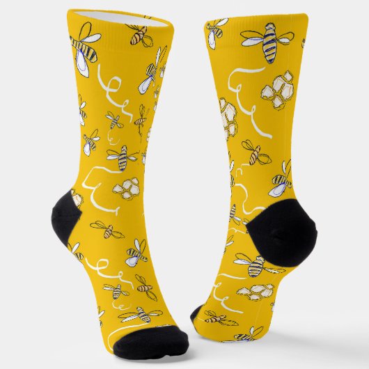 Honey Bees Crew Socks ソックス (傾斜あり)