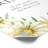 Honey Bees Daisy Flower Bar Drink Station Sign ポスター (角)