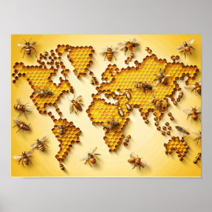 Honey Bees Wall Art World Artポスター ポスター