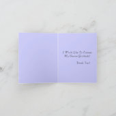 Honey Bees & Wildflowers Lilac Thank You Cards サンキューカード (内部)