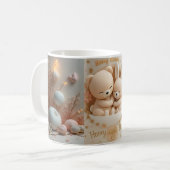 Honey Bonny Baby Mug – Baby Bear & Bunny コーヒーマグカップ (正面左)