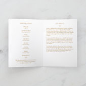 Honey‑Brown Text White Background Bifold Program 招待状 (内部)