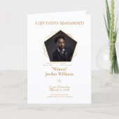 Honey‑Brown Text White Background Bifold Program 招待状 (正面)