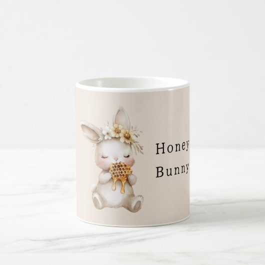 Honey Bunny Flowers コーヒーマグカップ (中央)