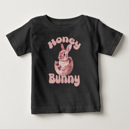 Honey Bunny, Kids Easter Bunny ベビーTシャツ (正面)