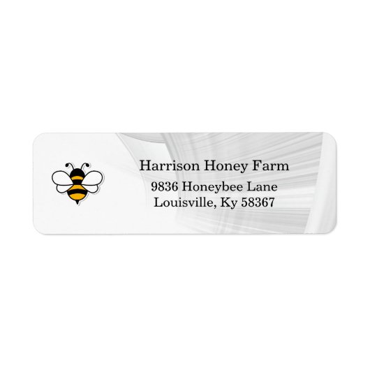 Honey Business Return Address Label ラベル (正面)