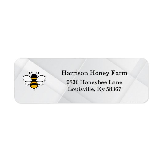 Honey Business Return Address Label ラベル (正面)