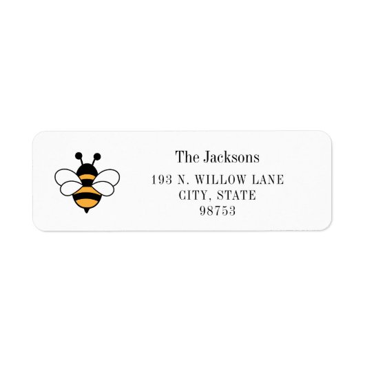 Honey Business Return Address Label ラベル (正面)