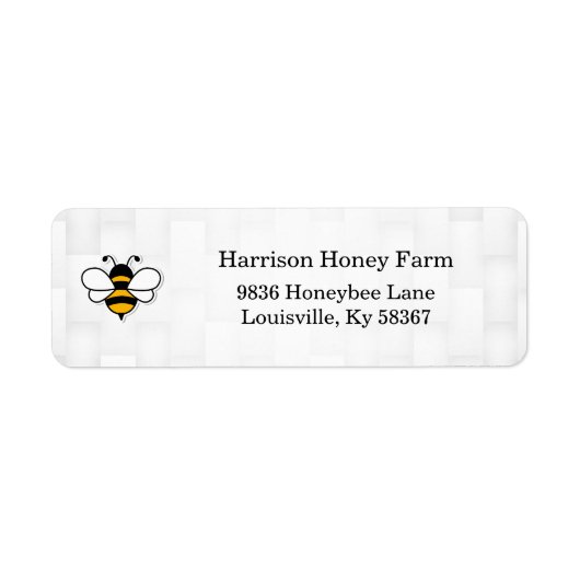 Honey Business Return Address Label ラベル (正面)