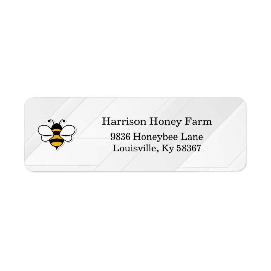 Honey Business Return Address Label ラベル (正面)