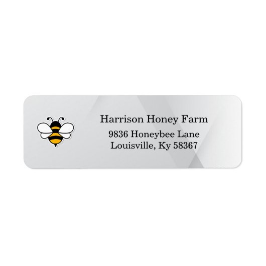 Honey Business Return Address Label ラベル (正面)