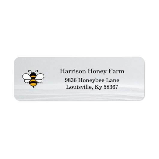 Honey Business Return Address Label ラベル (正面)