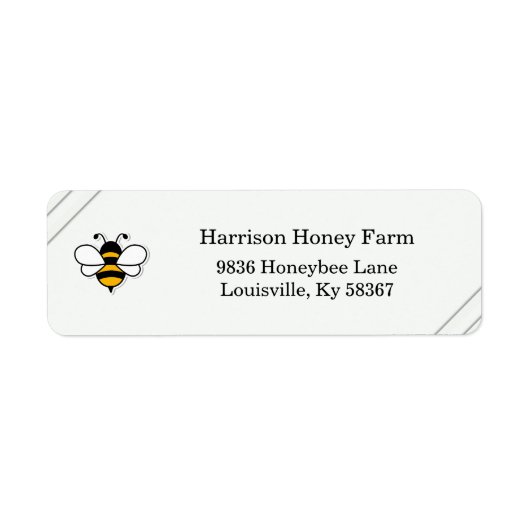 Honey Business Return Address Label ラベル (正面)