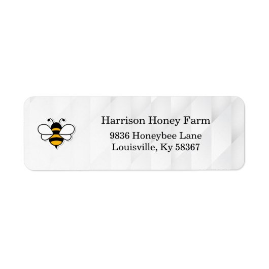 Honey Business Return Address Label ラベル (正面)