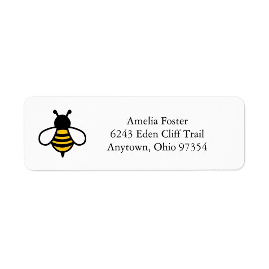 Honey Business Return Address Label ラベル (正面)