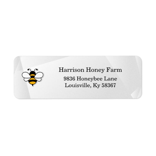 Honey Business Return Address Label ラベル (正面)