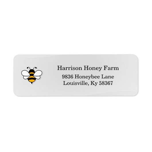 Honey Business Return Address Label ラベル (正面)