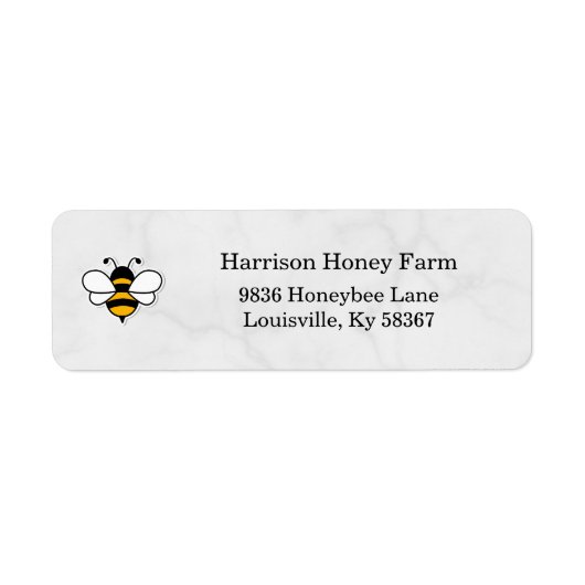 Honey Business Return Address Label ラベル (正面)