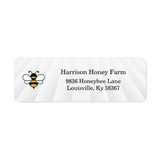 Honey Business Return Address Label ラベル (正面)