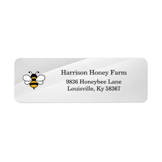 Honey Business Return Address Label ラベル (正面)