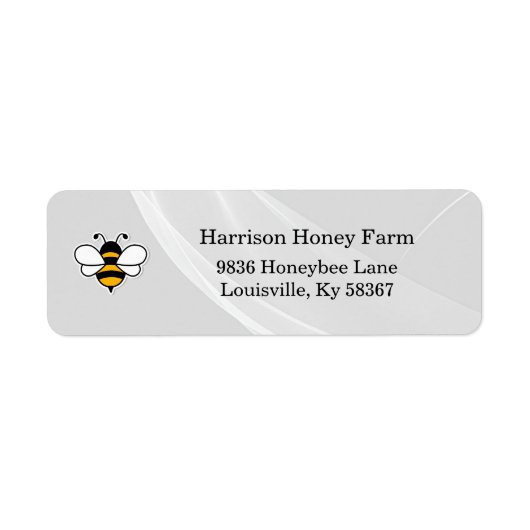 Honey Business Return Address Label ラベル (正面)
