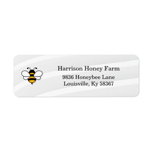 Honey Business Return Address Label ラベル (正面)