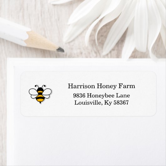 Honey Business Return Address Label ラベル (インサイチュ)