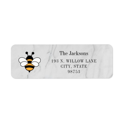 Honey Business Return Address Label ラベル (正面)