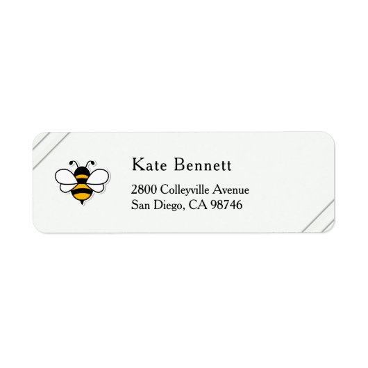 Honey Business  Return Address Label ラベル (正面)