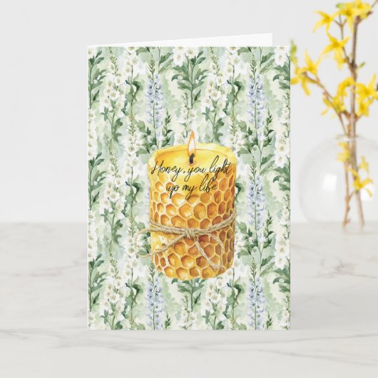 Honey Candle Light up my life カード (黄色い花)