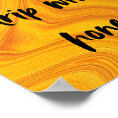 Honey Drip Art Print in Gold ポスター (角)