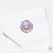 Honey Drip Kawaii Chibi Girl ラウンドシール (封筒)