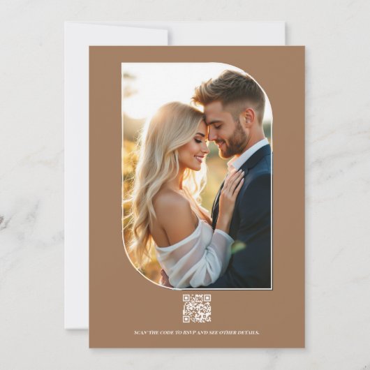 Honey Garden Abstract Floral Modern Spring Wedding 招待状 (裏面)