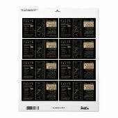 Honey Hex 3パネル栄養ファクト&乳児警告ズ ラベル (フルシート)