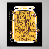 Honey Jar Beekeeper Honey Bee ポスター (正面)