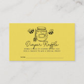 Honey Jar & Bees Baby Shower Diaper Raffle Ticket エンクロージャーカード (正面)