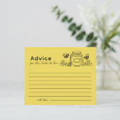 Honey Jar & Bees Bridal Shower Advice Card (スタンド正面)