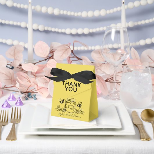 Honey Jar & Bees Hand-drawn Bridal Shower フェイバーボックス (ウェディング)