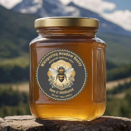 Honey Jar Custom Label ラウンドシール